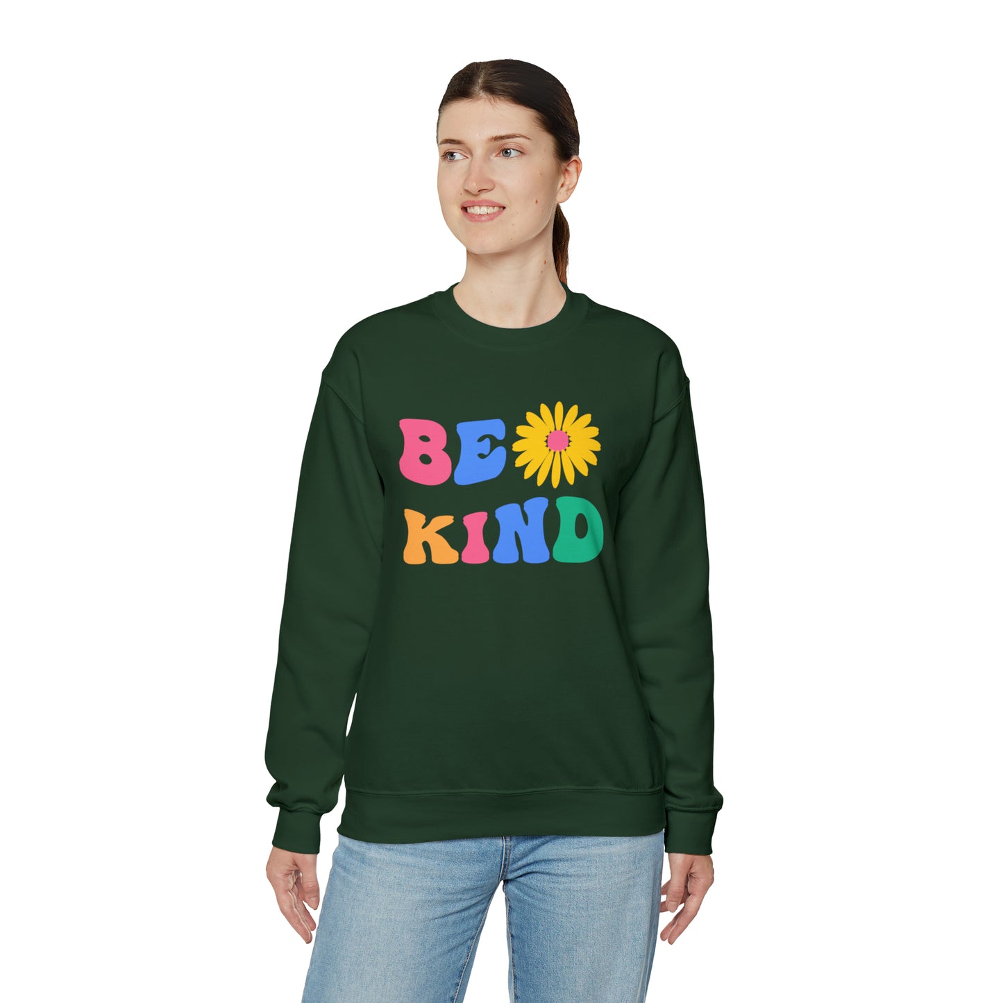 Be Kind Retro Warm Colored Unisex Heavy Blend™ Crewneck Sweatshirt