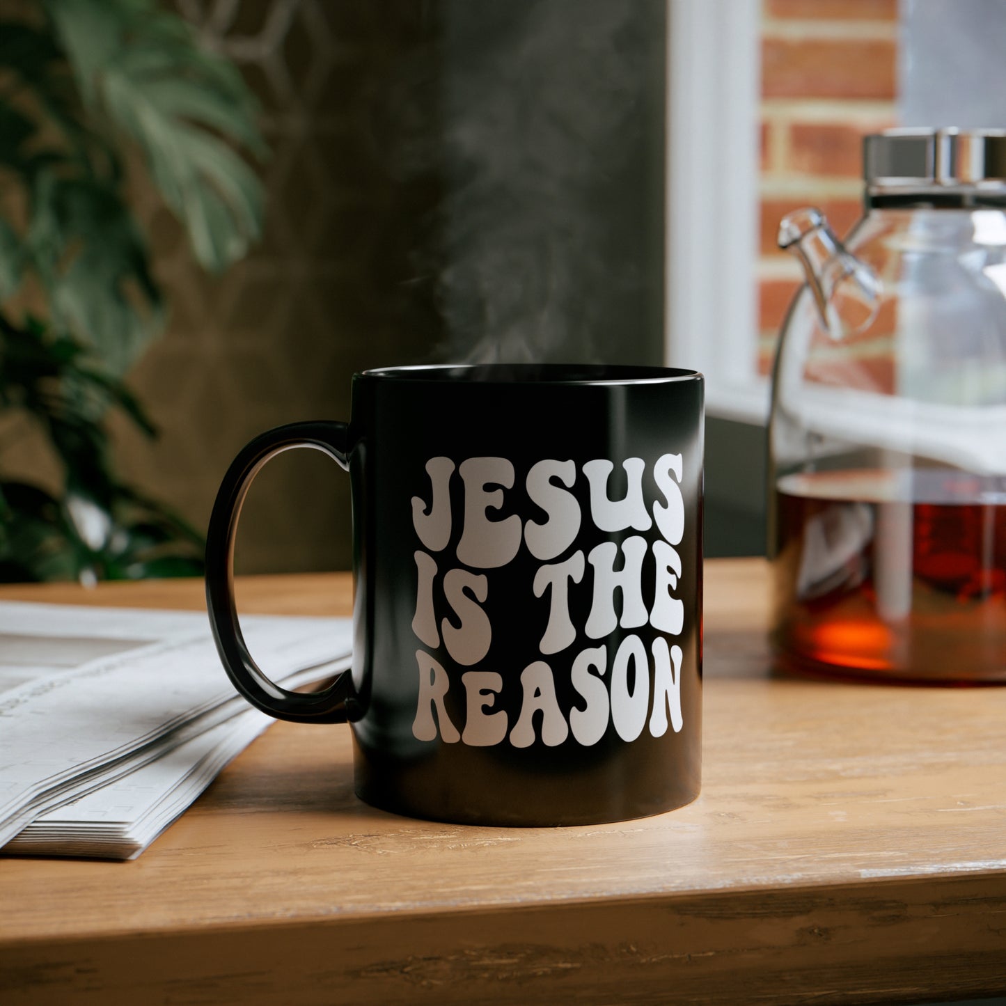 Jesus is the Reason 11oz Black Mug