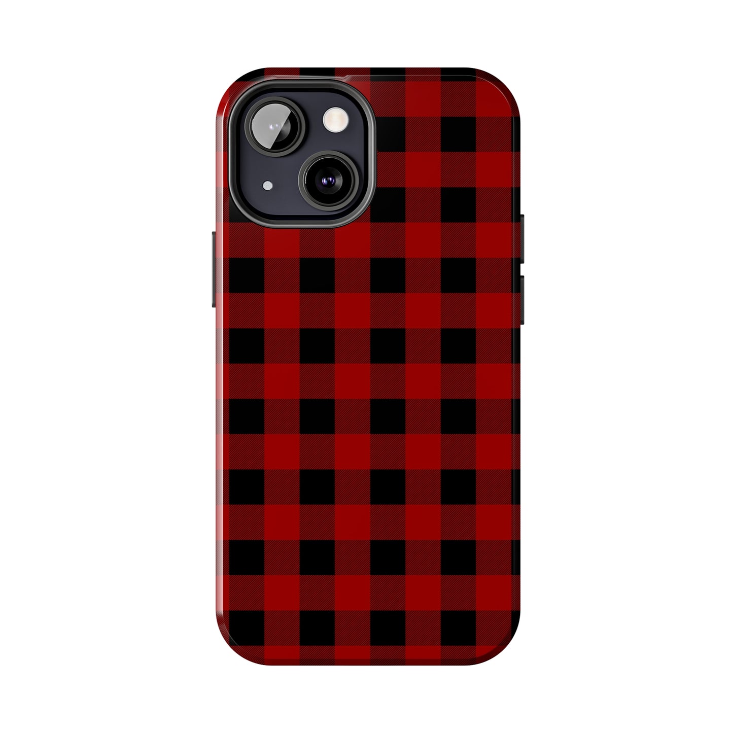 Red and Black Plaid Tough Phone Cases