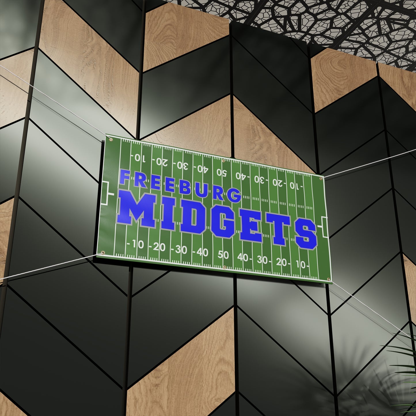 Freeburg Midgets Football Field Matte Banner - White