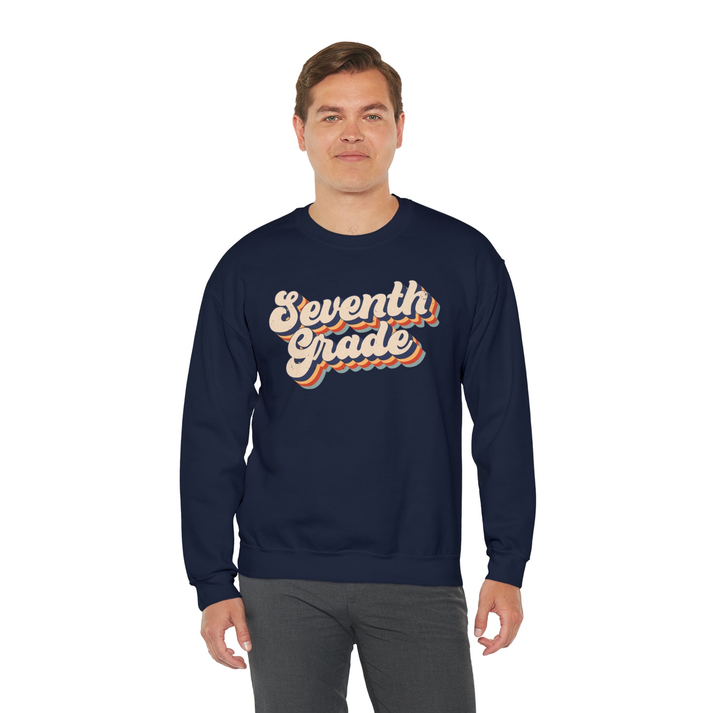 Retro Seventh Grade Unisex Heavy Blend™ Crewneck Sweatshirt