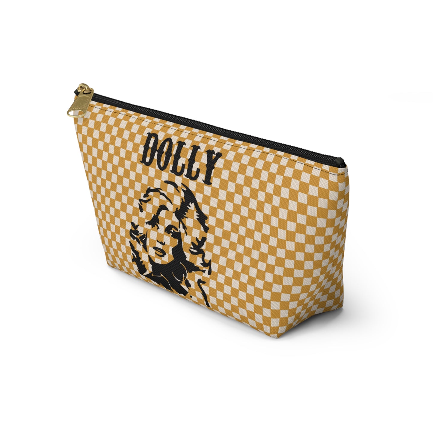 Dolly Portrait Checkerboard Accessory Pouch w T-bottom