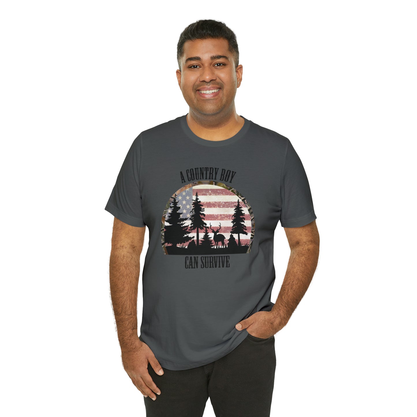"A Country Boy Can Survive" Unisex Jersey Short Sleeve Tee