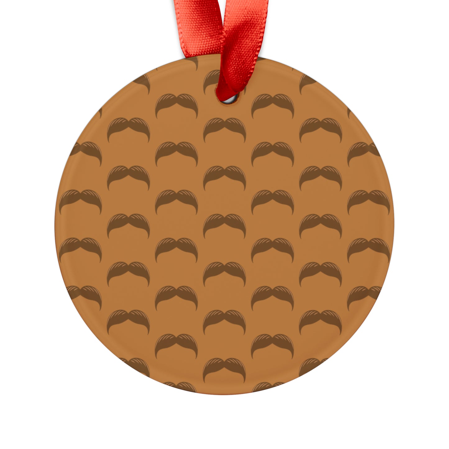 Mustache Lover Ornament with Ribbon