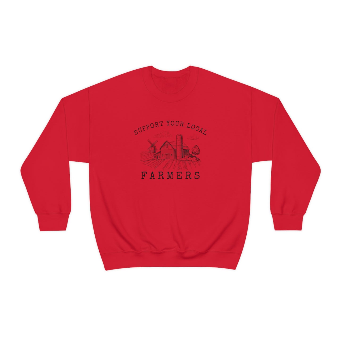 "Support Your Local Farmers - Wide Scene" - Unisex Heavy Blend™ Crewneck Sweatshirt