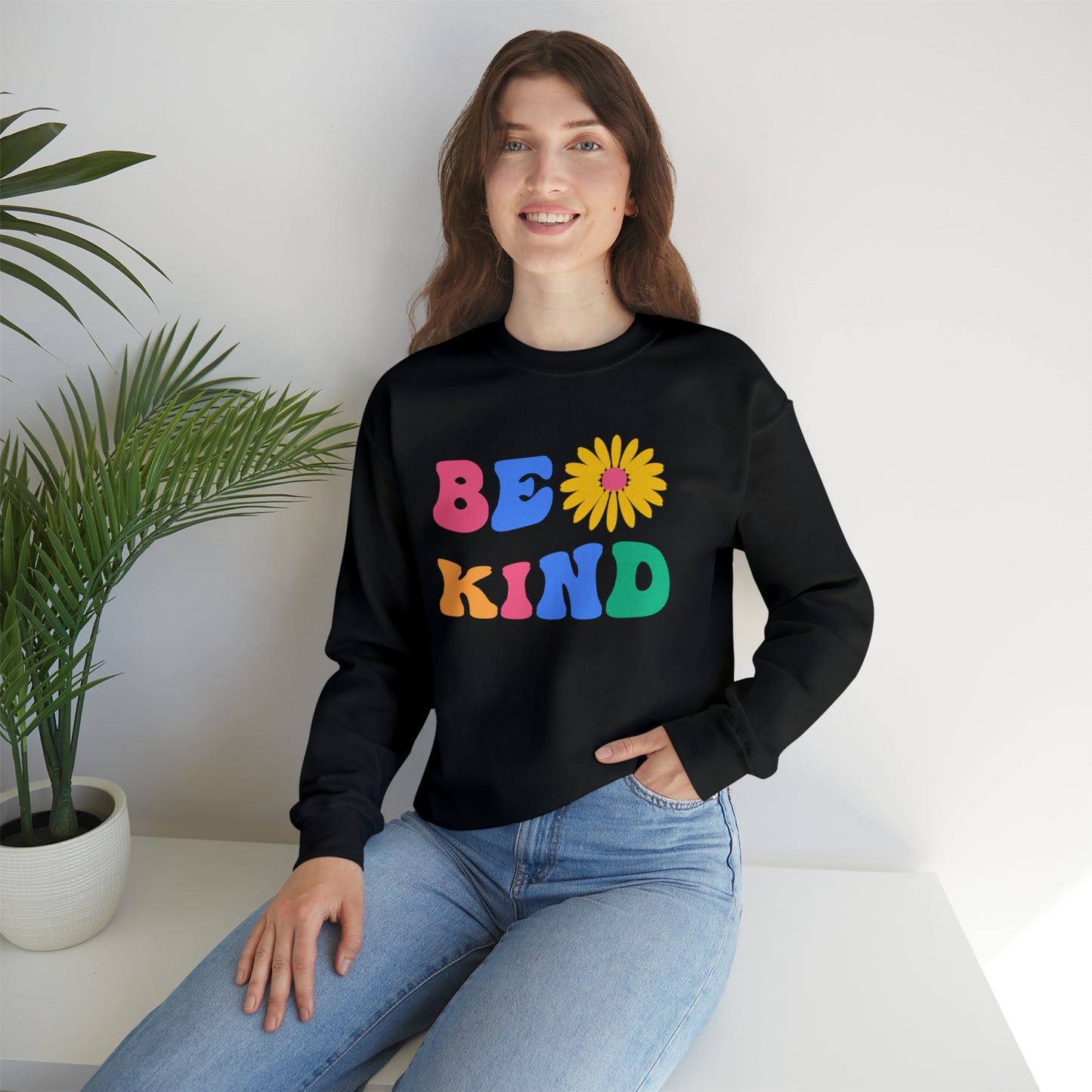 Be Kind Retro Warm Colored Unisex Heavy Blend™ Crewneck Sweatshirt