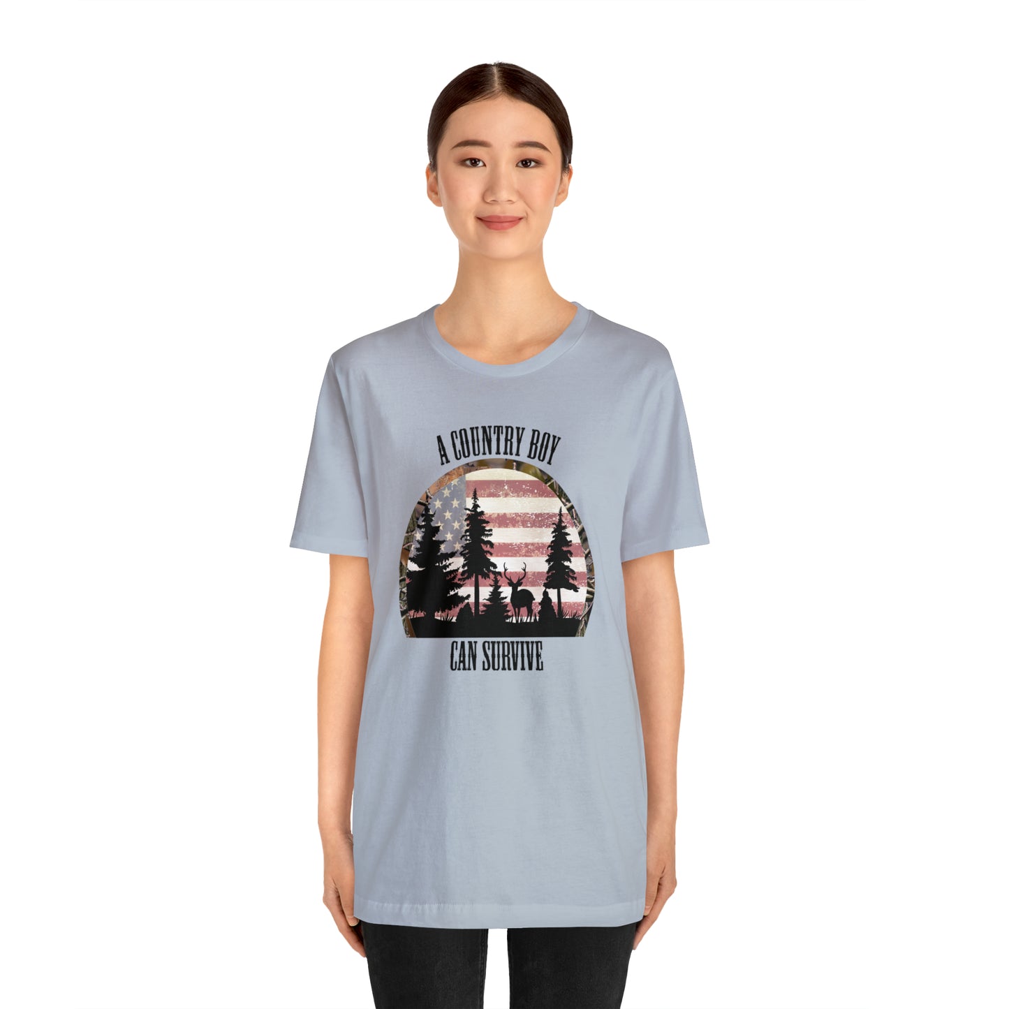 "A Country Boy Can Survive" Unisex Jersey Short Sleeve Tee