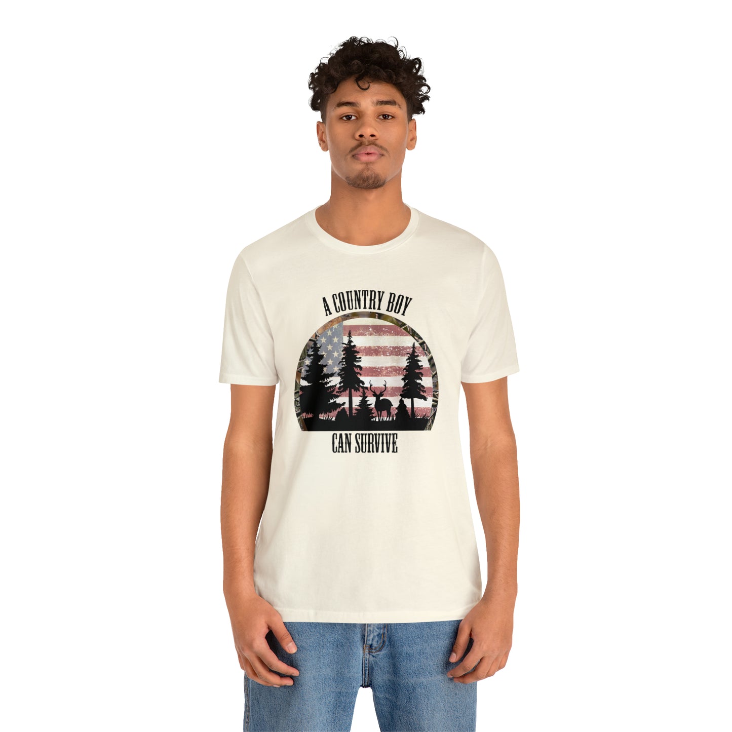 "A Country Boy Can Survive" Unisex Jersey Short Sleeve Tee