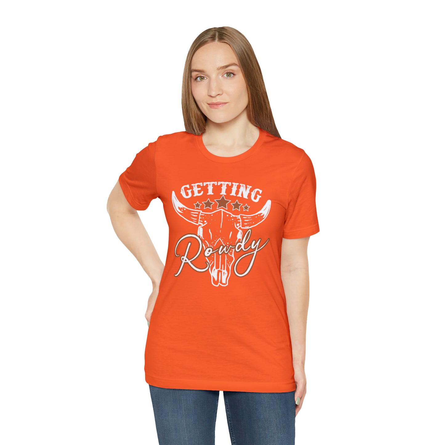Vintage Getting Rowdy Party/ Bridesmaid/ Groomsman T-Shirt - White Ink