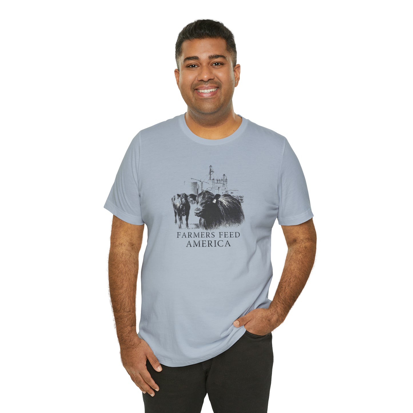 "Farmers Feed America" Unisex Jersey Short Sleeve Tee