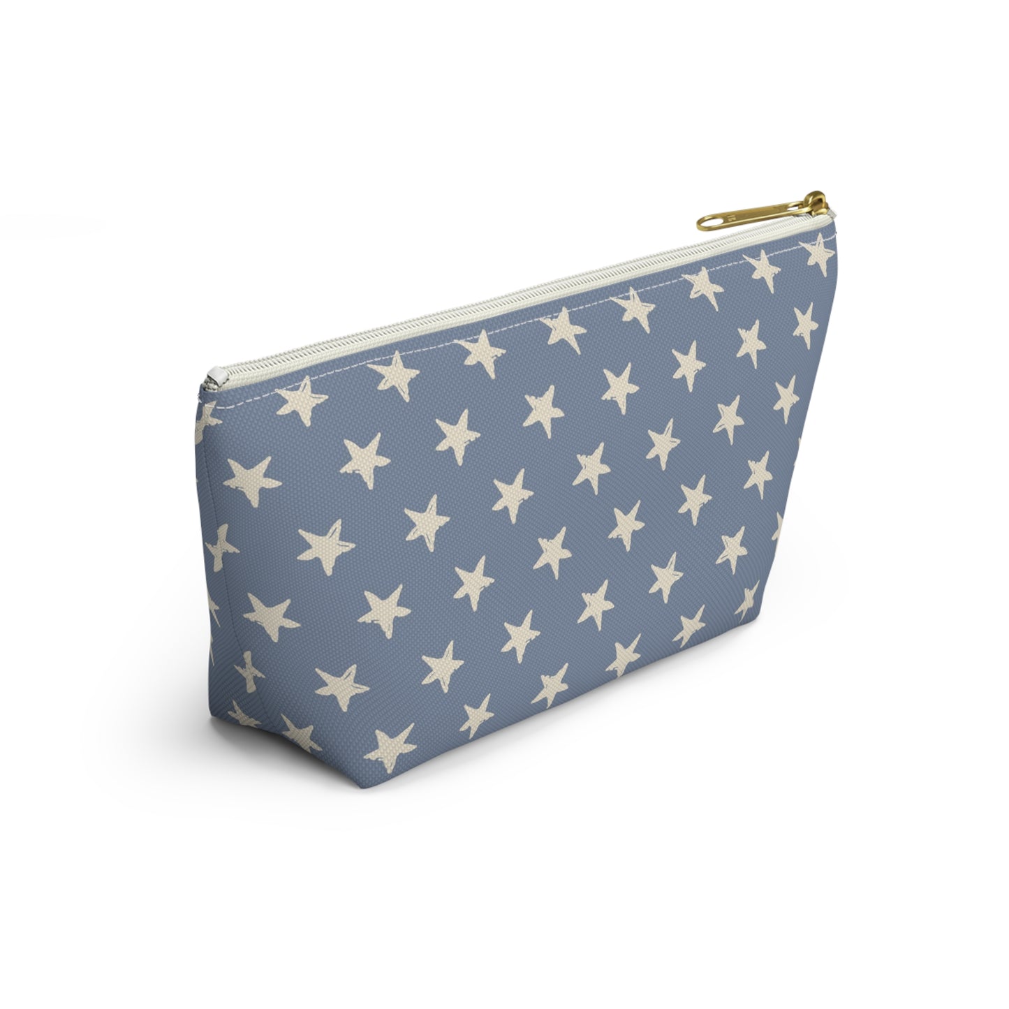 USA America 4th of July Distressed Stars Design Accessory Pouch w T-bottom