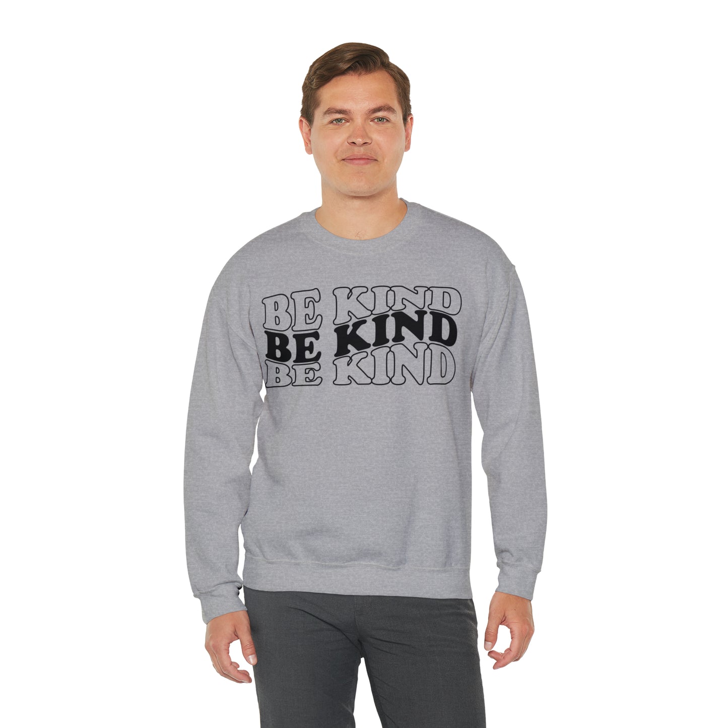Be Kind Black Logo Unisex Heavy Blend™ Crewneck Sweatshirt