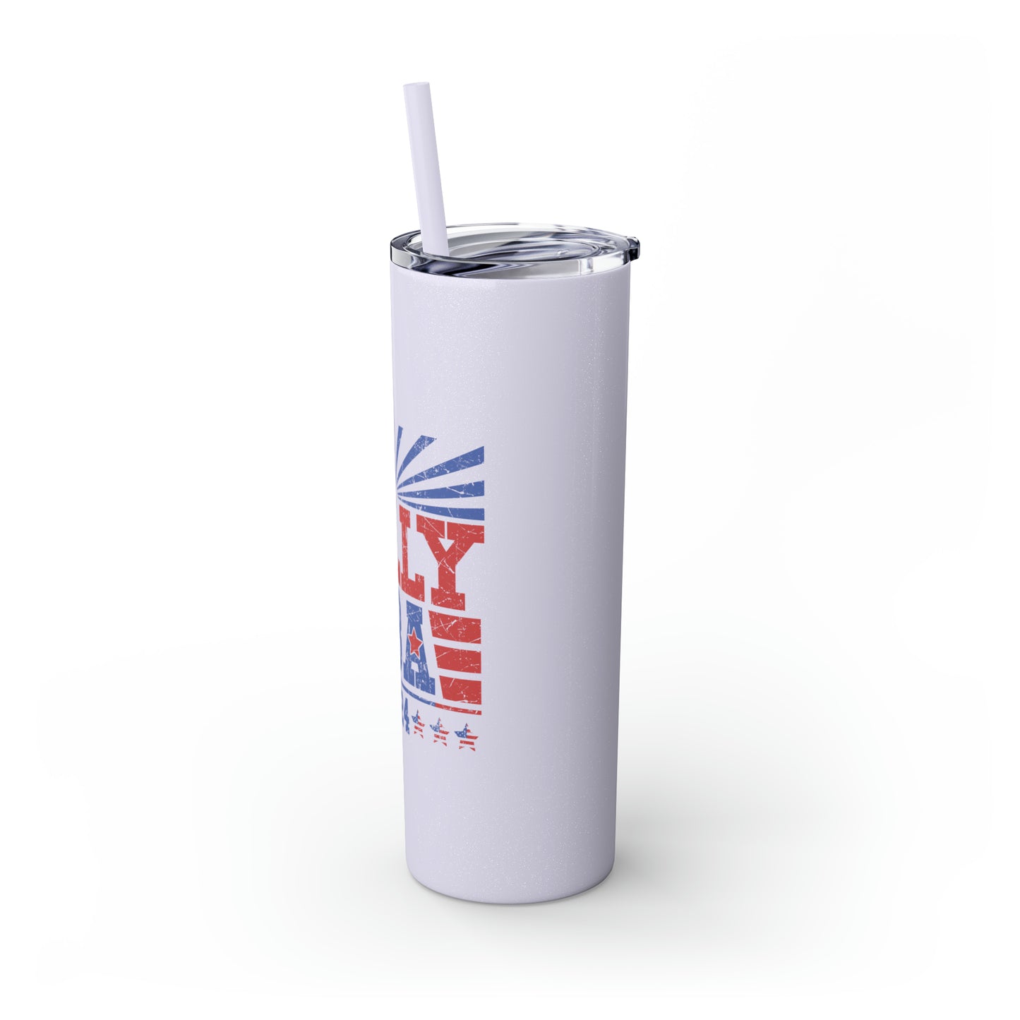 Dolly and Reba for President 2024 Skinny Tumbler with Straw, 20oz