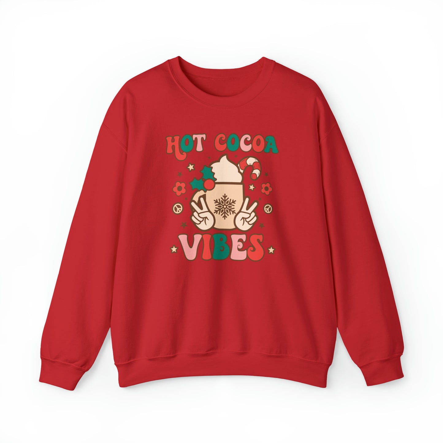 Hot Cocoa Vibes Christmas Van Unisex Heavy Blend™ Crewneck Sweatshirt