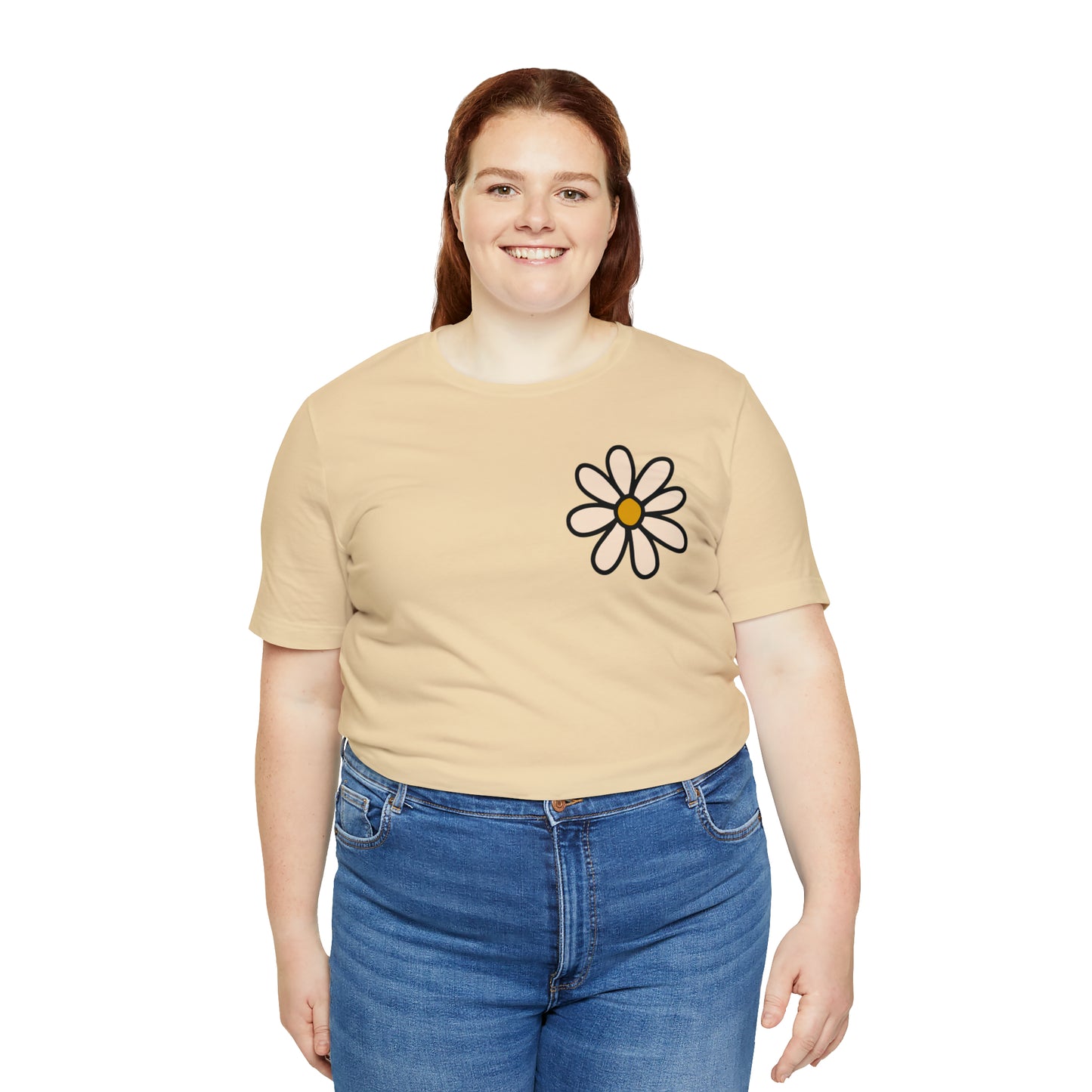 Distressed Daisy Love Like Jesus - Front and Back Design - T-Shirt