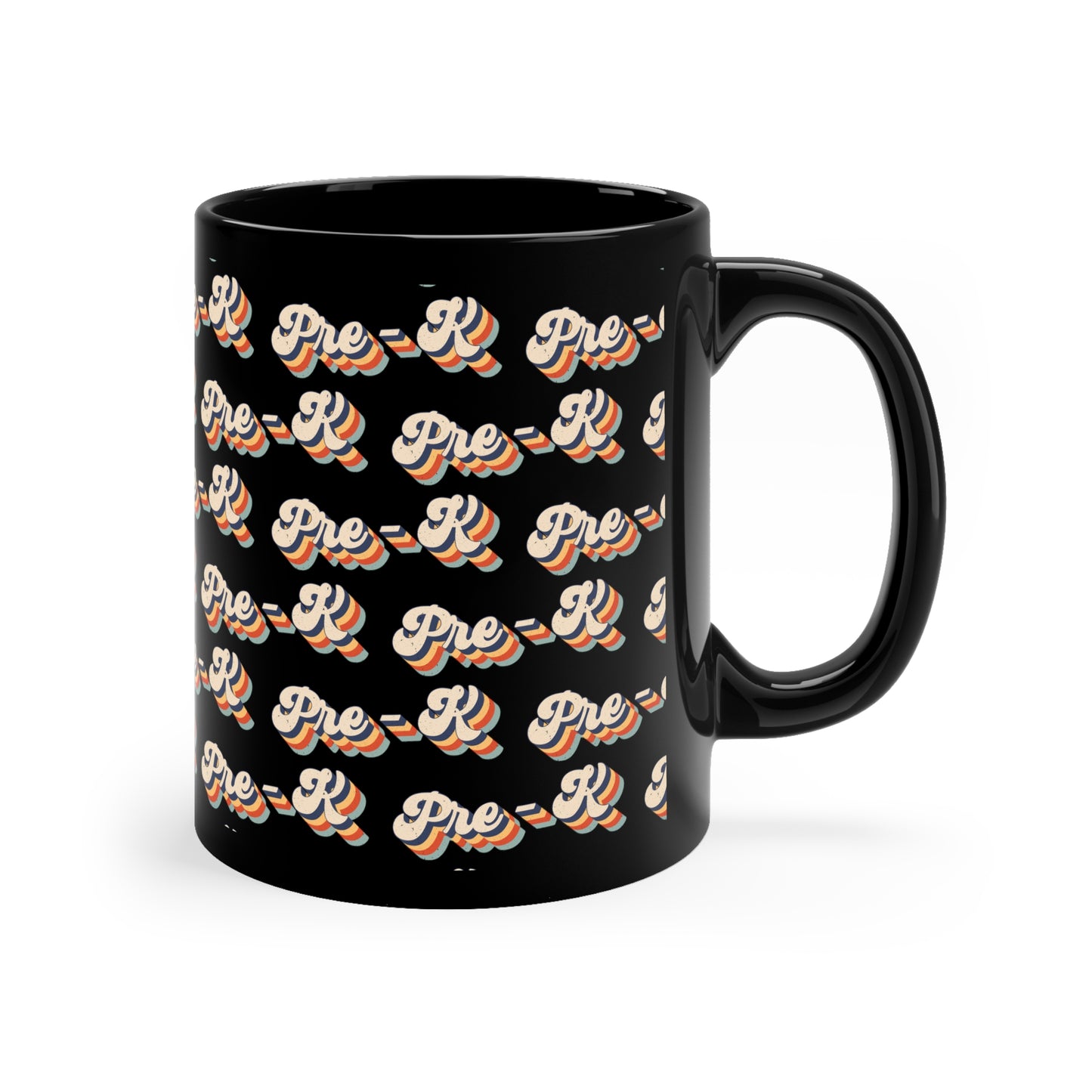 Retro Pre-K n 11oz Black Mug