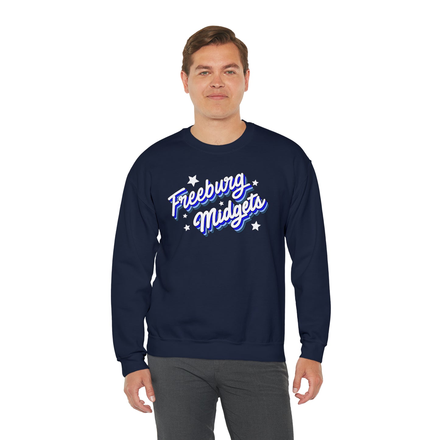 Retro Freeburg Midgets Unisex Heavy Blend™ Crewneck Sweatshirt