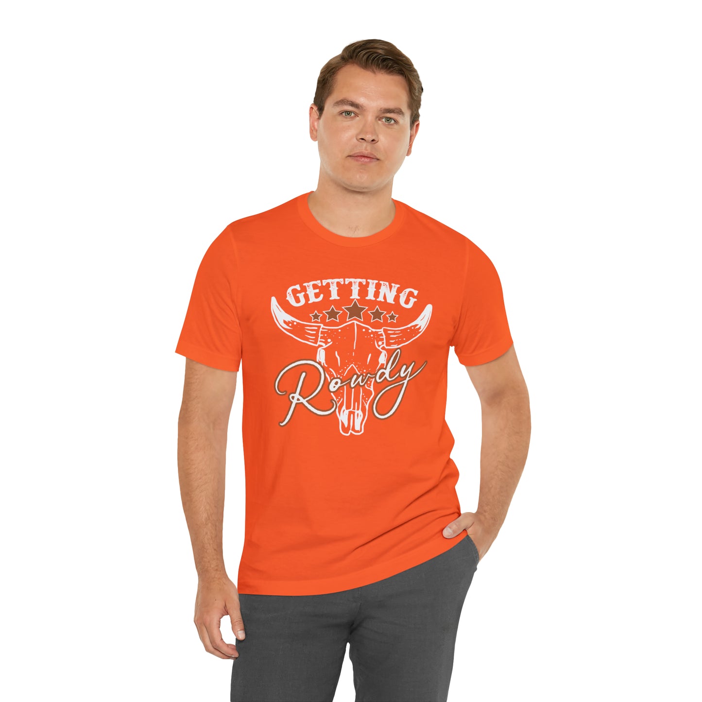 Vintage Getting Rowdy Party/ Bridesmaid/ Groomsman T-Shirt - White Ink