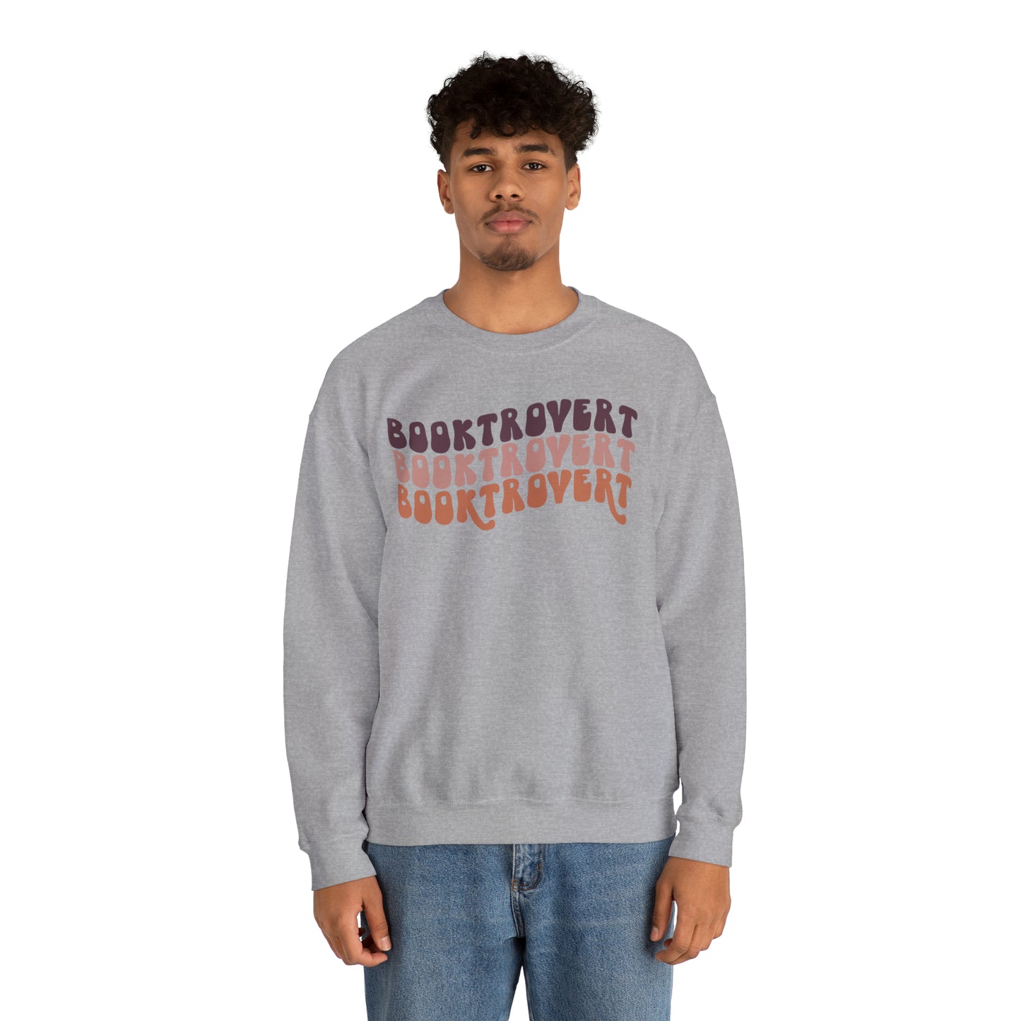 Warm Booktrovert Unisex Heavy Blend Crewneck Sweatshirt