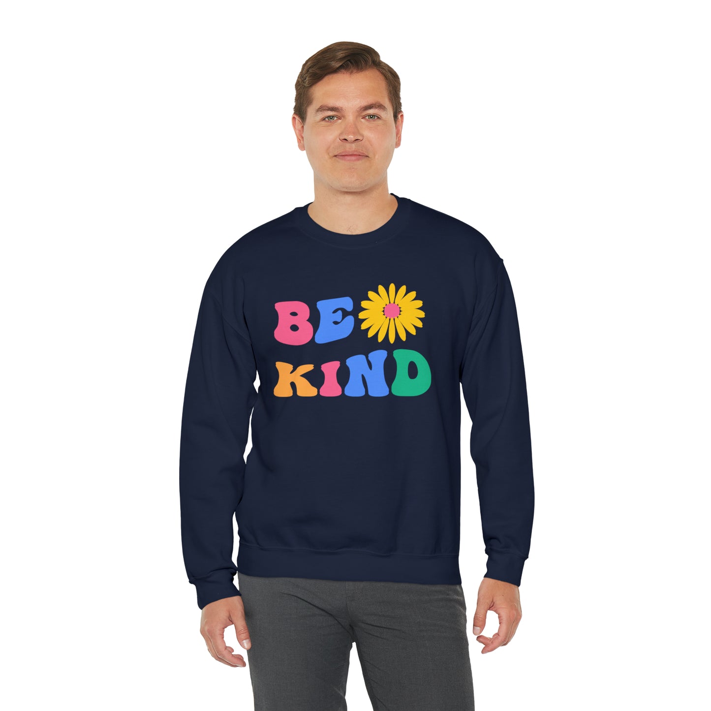 Be Kind Retro Warm Colored Unisex Heavy Blend™ Crewneck Sweatshirt