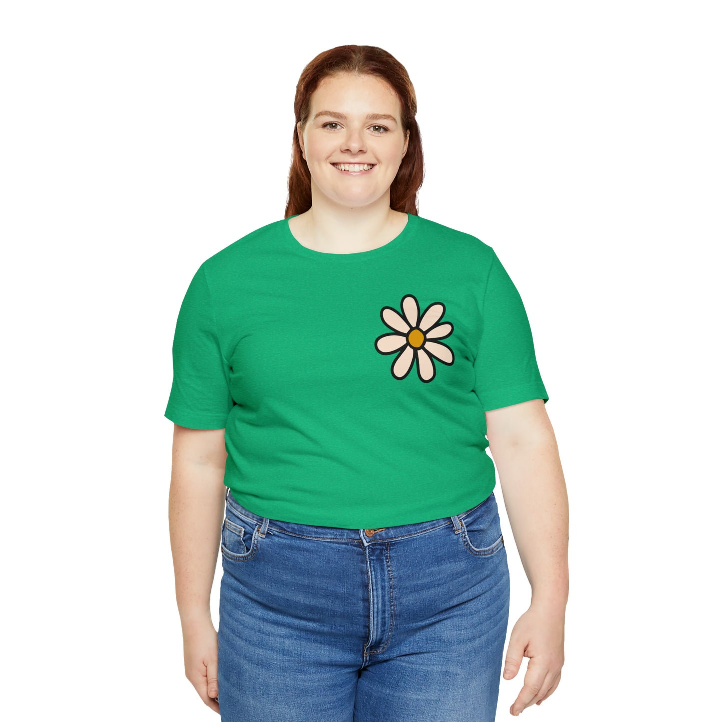 Distressed Daisy Love Like Jesus - Front and Back Design - T-Shirt