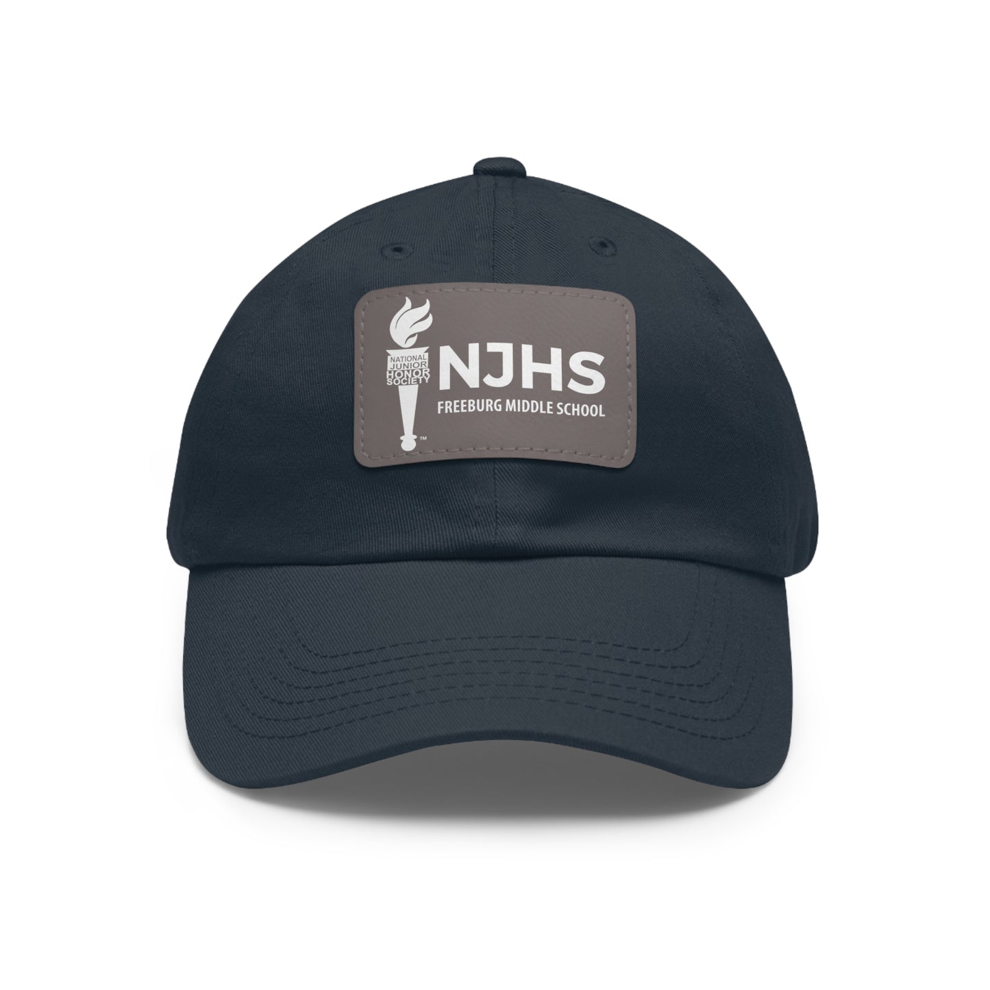 Freeburg Middle School White Torch Hat with Leather Patch