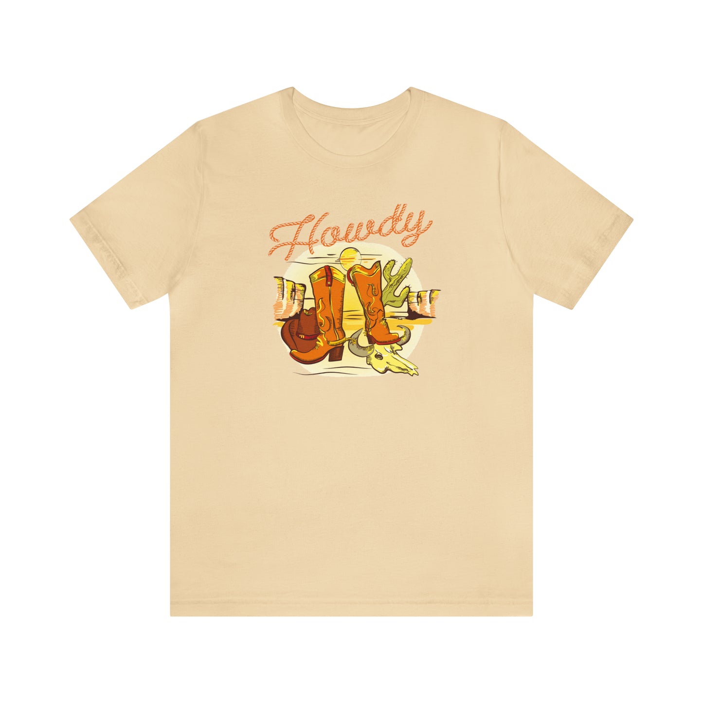 "Rope Howdy with boots" Unisex Jersey Short Sleeve Tee