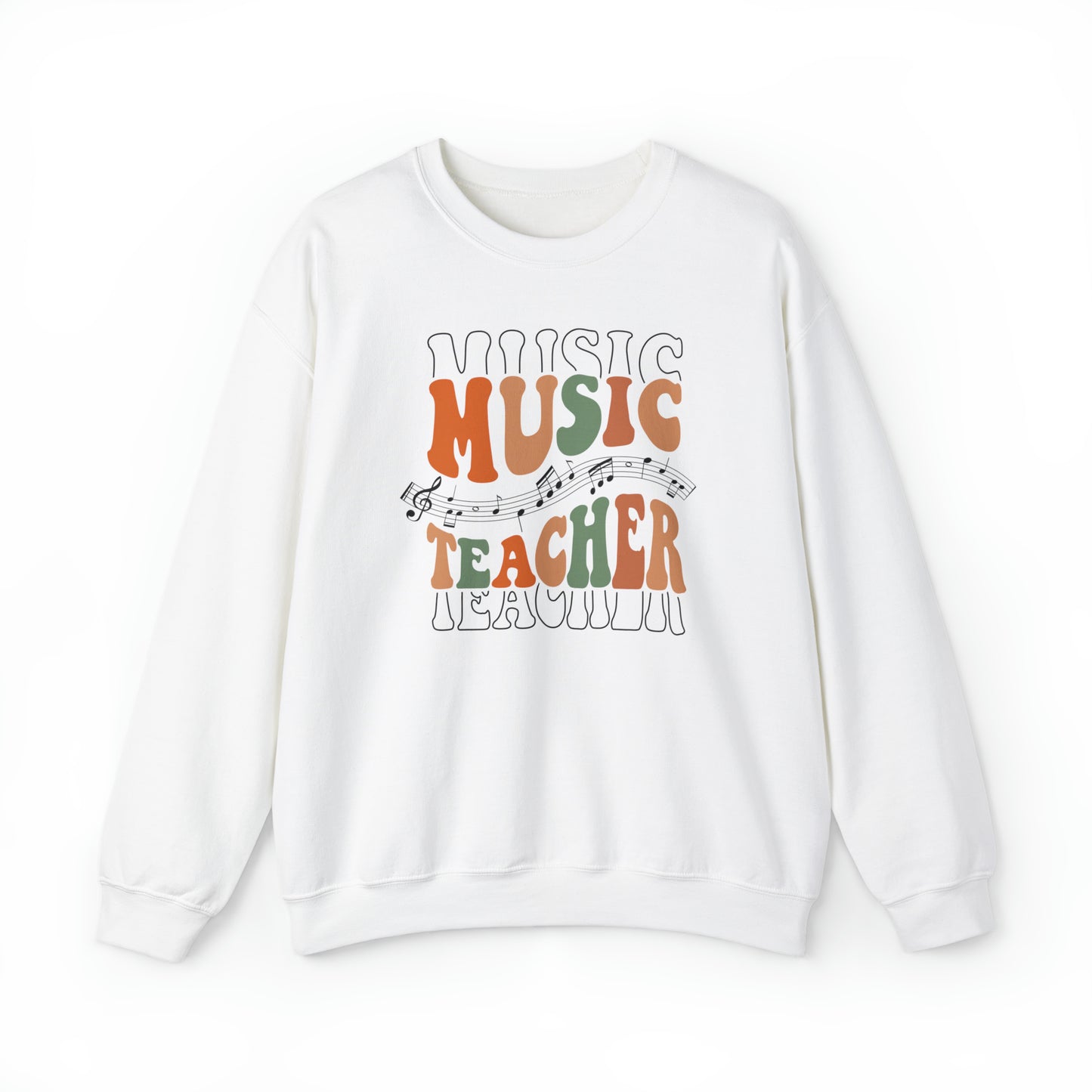 Music Teacher Multi-Line Heavyweight Crewneck Sweatshirt