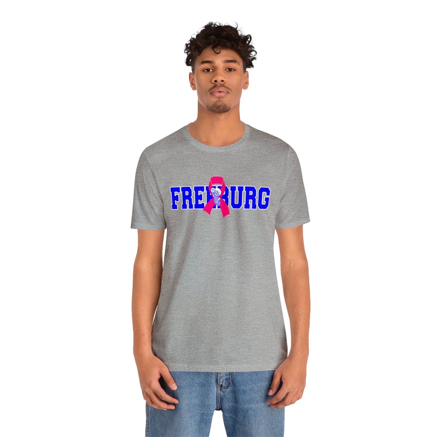 Freeburg Midgets Pink Ribbon Bella Jersey Short Sleeve Tee (Unisex)