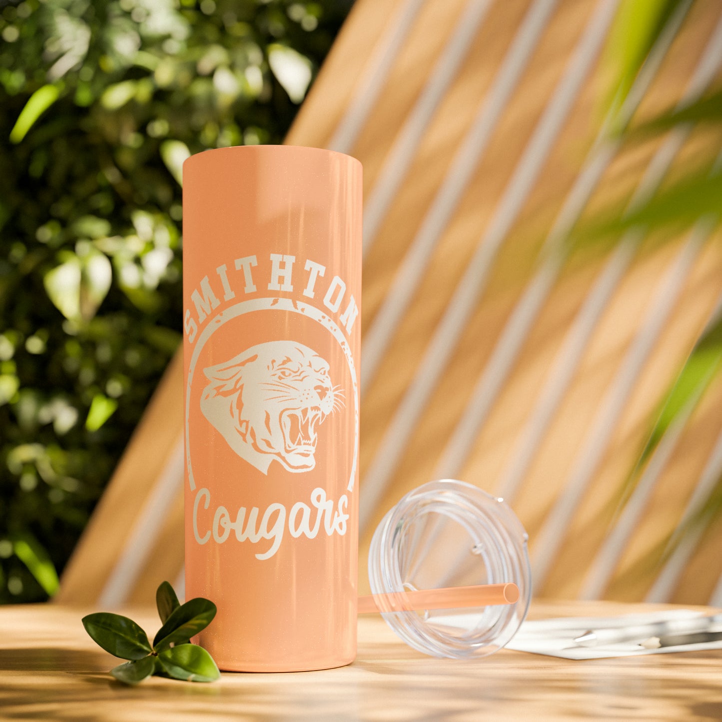 Smithton Cougars Skinny Tumbler with Straw, 20oz