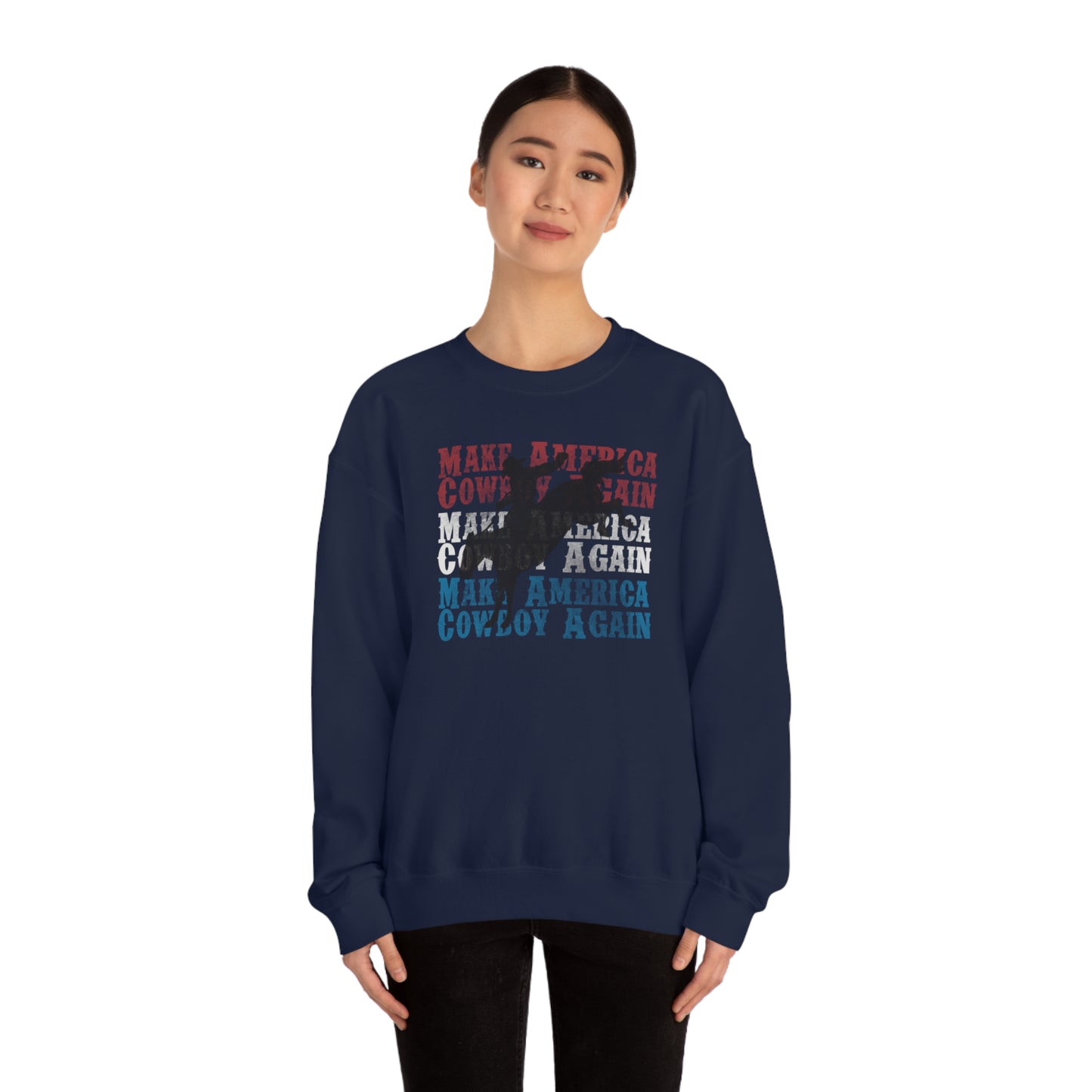 "Make America Cowboy Again" - Unisex Heavy Blend™ Crewneck Sweatshirt