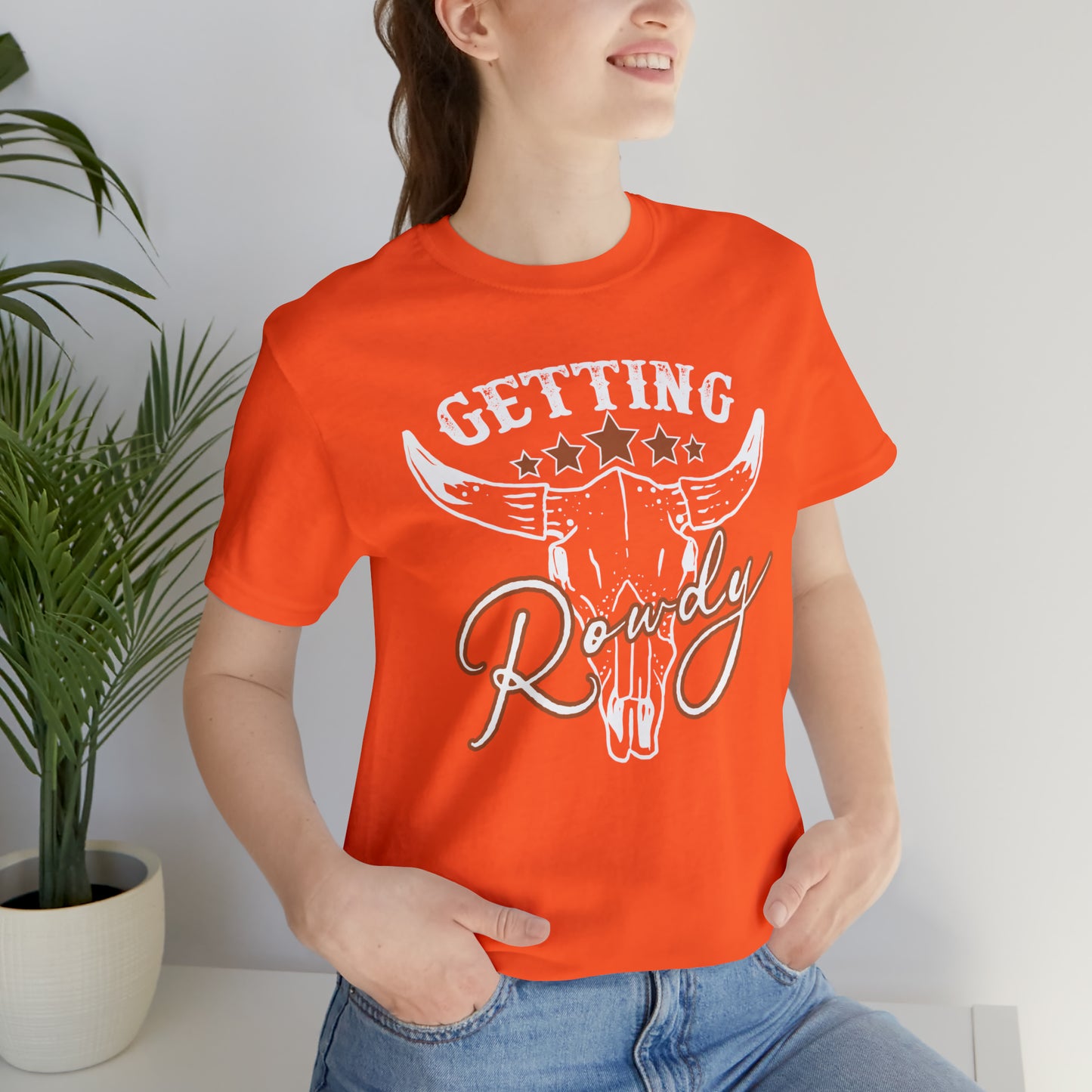 Vintage Getting Rowdy Party/ Bridesmaid/ Groomsman T-Shirt - White Ink