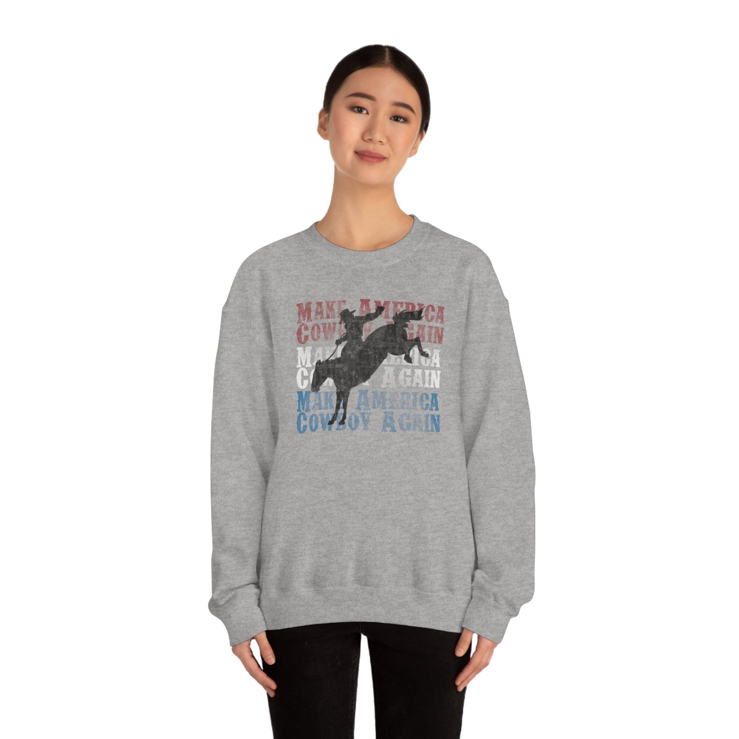 "Make America Cowboy Again" - Unisex Heavy Blend™ Crewneck Sweatshirt