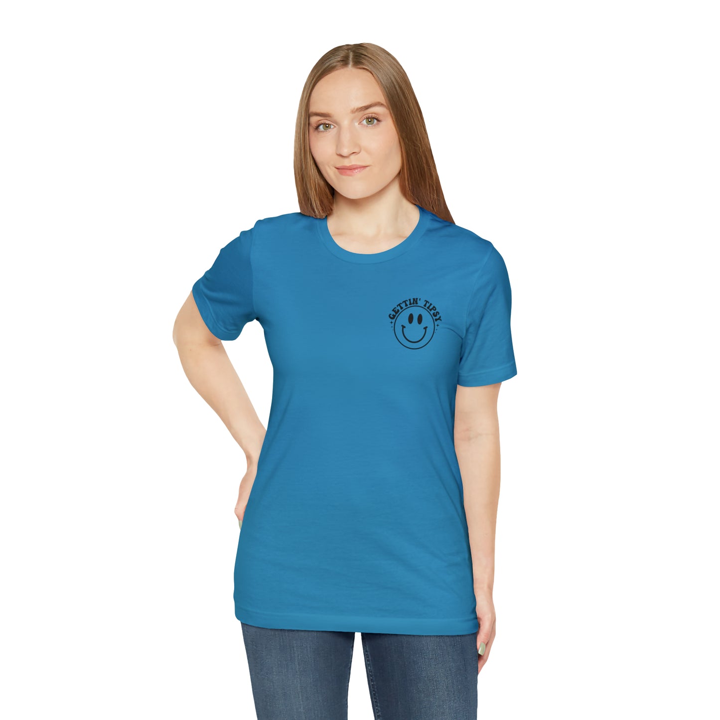 "Errbody in the Lake Gettin' Tipsy" (Front and Back Design) Unisex Jersey Short Sleeve Tee