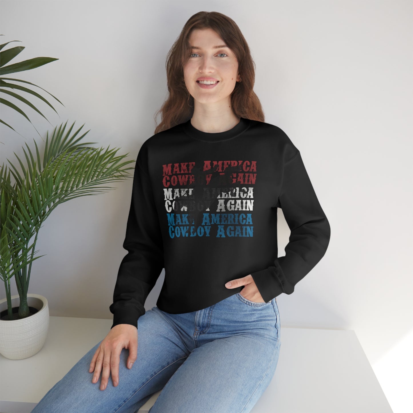 "Make America Cowboy Again" - Unisex Heavy Blend™ Crewneck Sweatshirt
