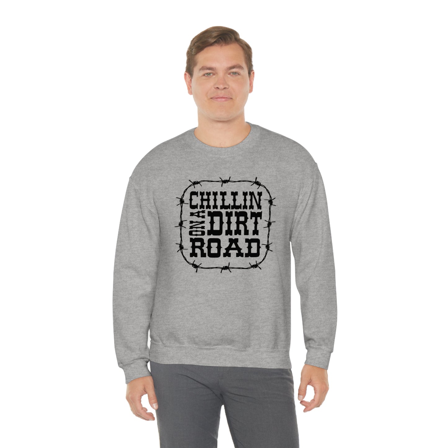"Chillin' on a Dirt Road" - Unisex Heavy Blend™ Crewneck Sweatshirt