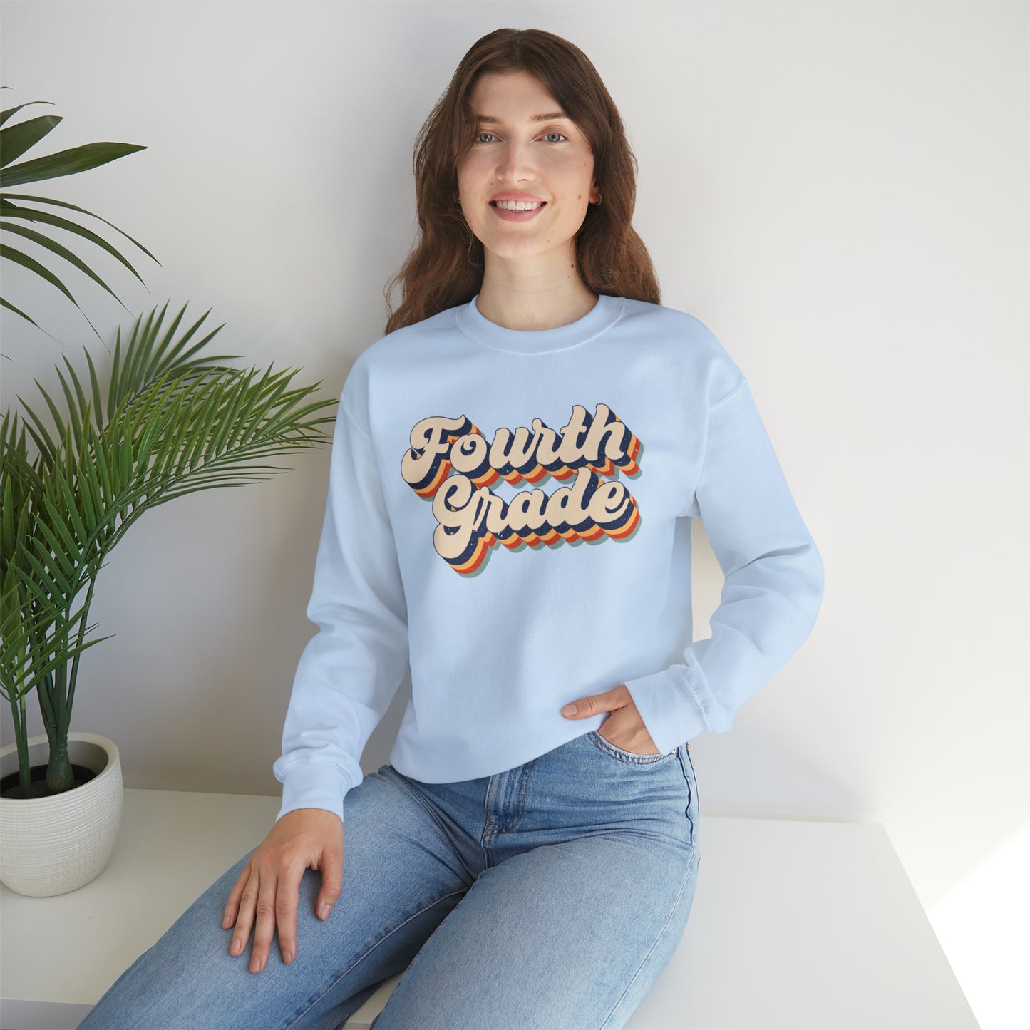 Retro Fourth Grade Unisex Heavy Blend™ Crewneck Sweatshirt