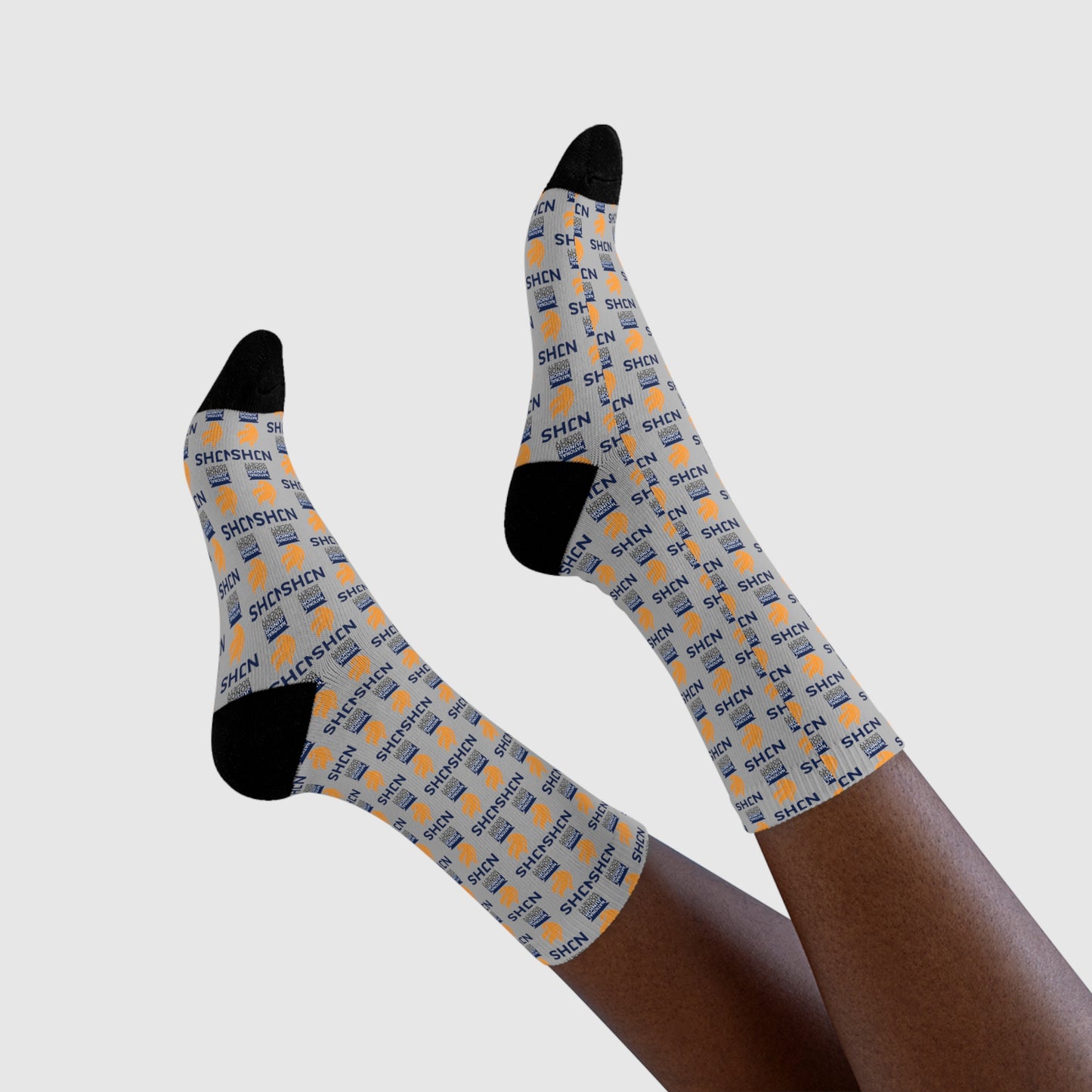 NJHS Torch Logo Sublimation Crew Socks (EU) - Gray