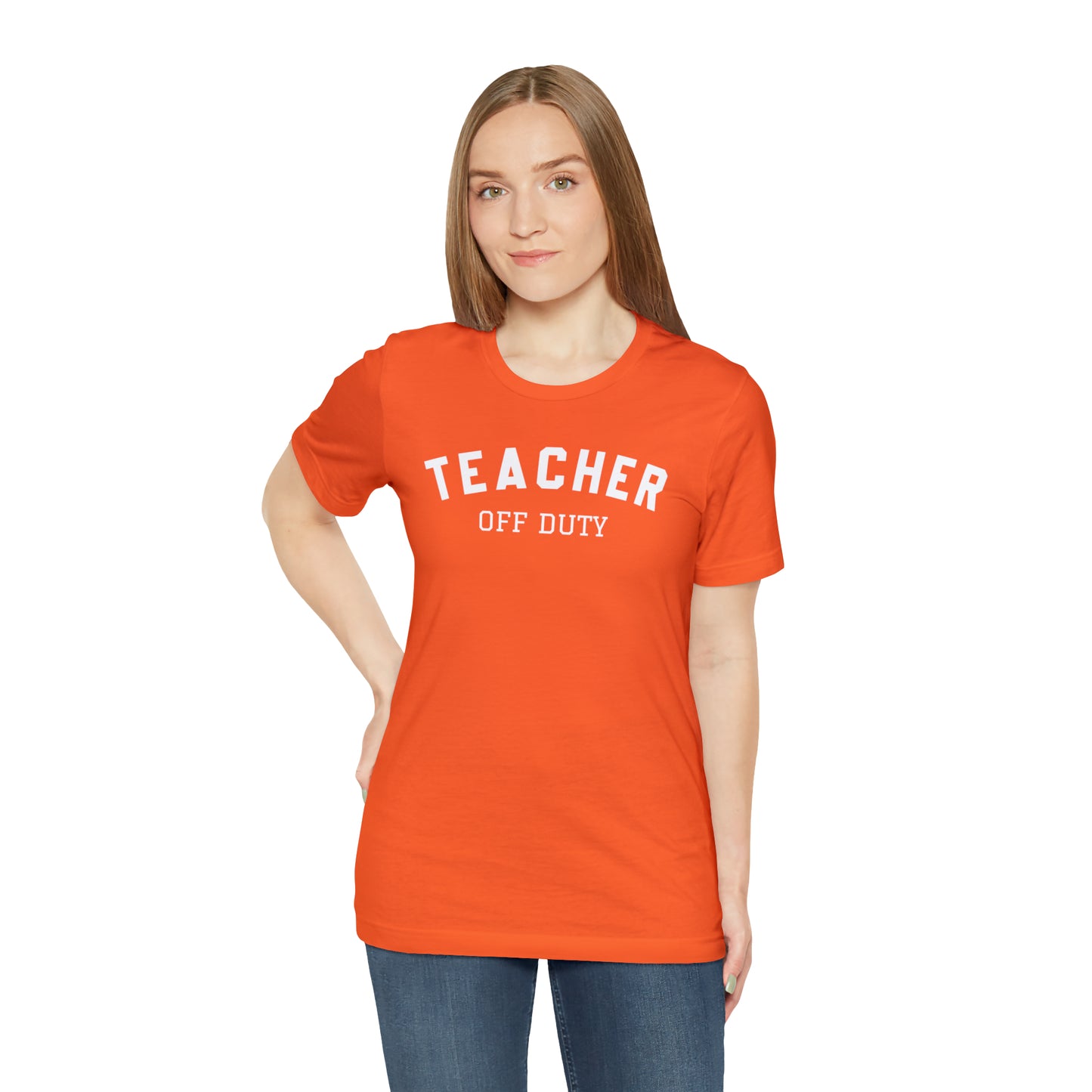 "Teacher Off-Duty" Unisex Jersey Short Sleeve Tee