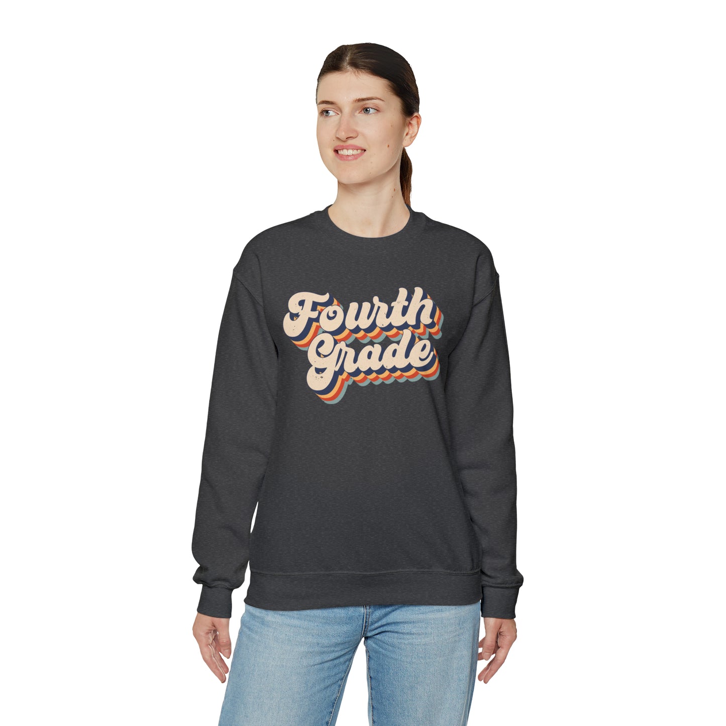 Retro Fourth Grade Unisex Heavy Blend™ Crewneck Sweatshirt