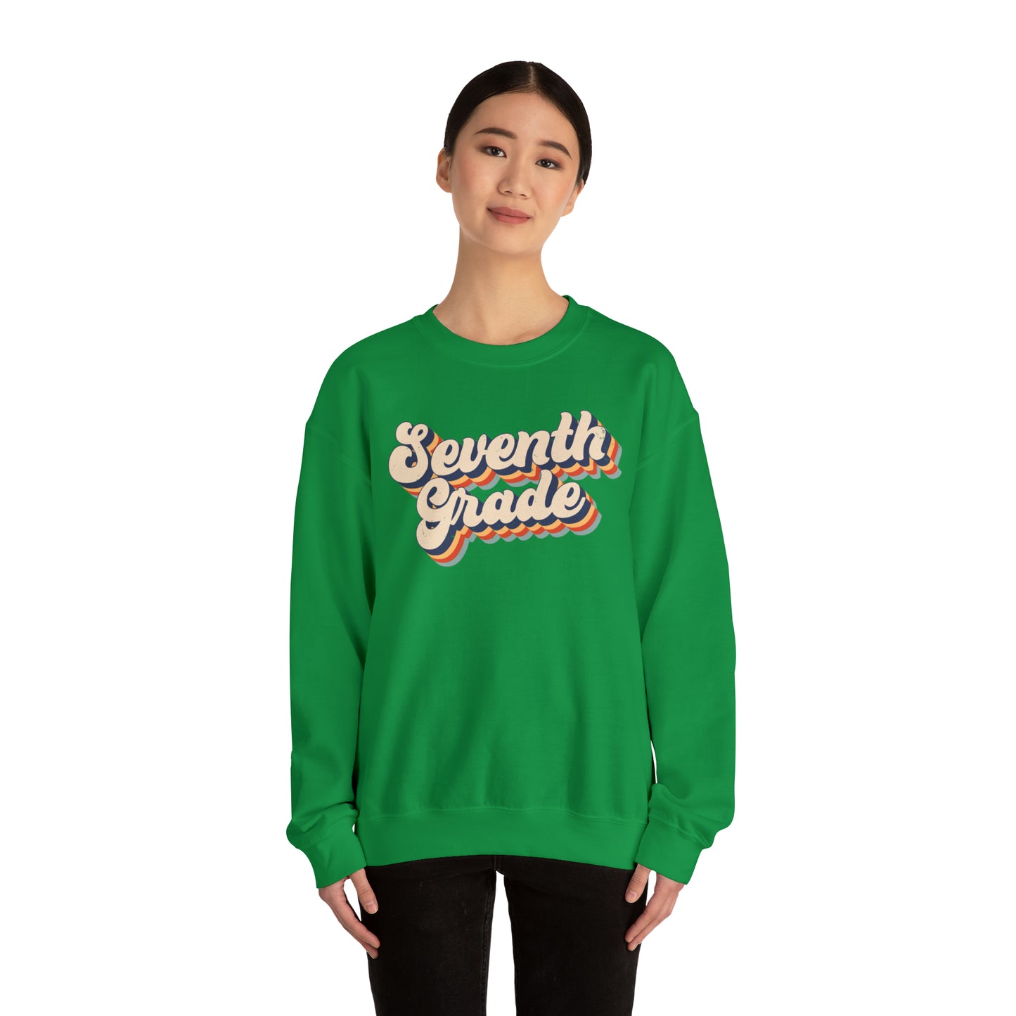 Retro Seventh Grade Unisex Heavy Blend™ Crewneck Sweatshirt