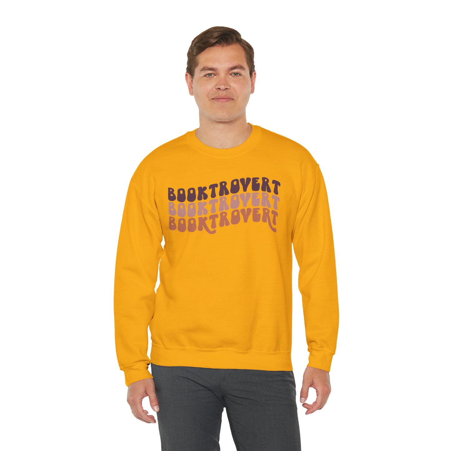 Warm Booktrovert Unisex Heavy Blend Crewneck Sweatshirt