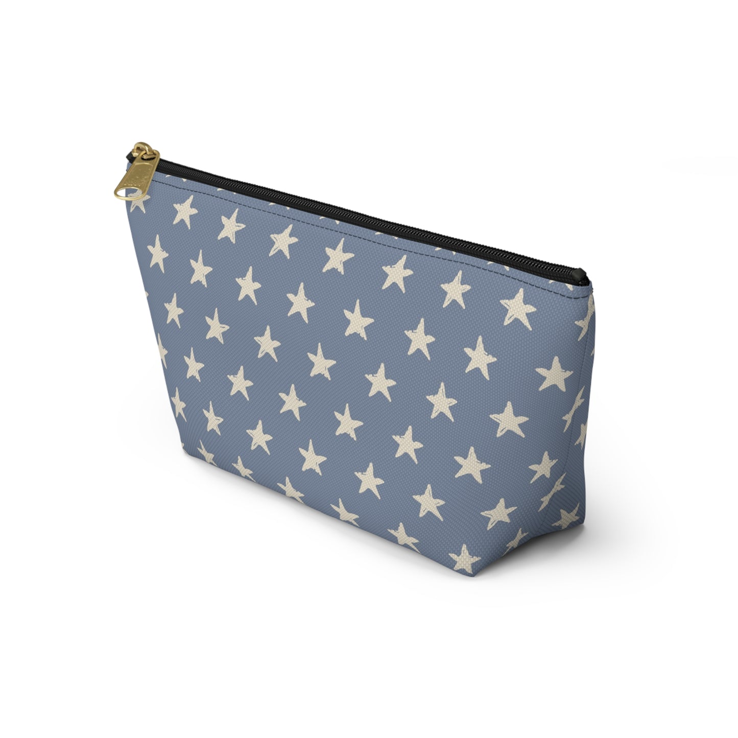 USA America 4th of July Distressed Stars Design Accessory Pouch w T-bottom