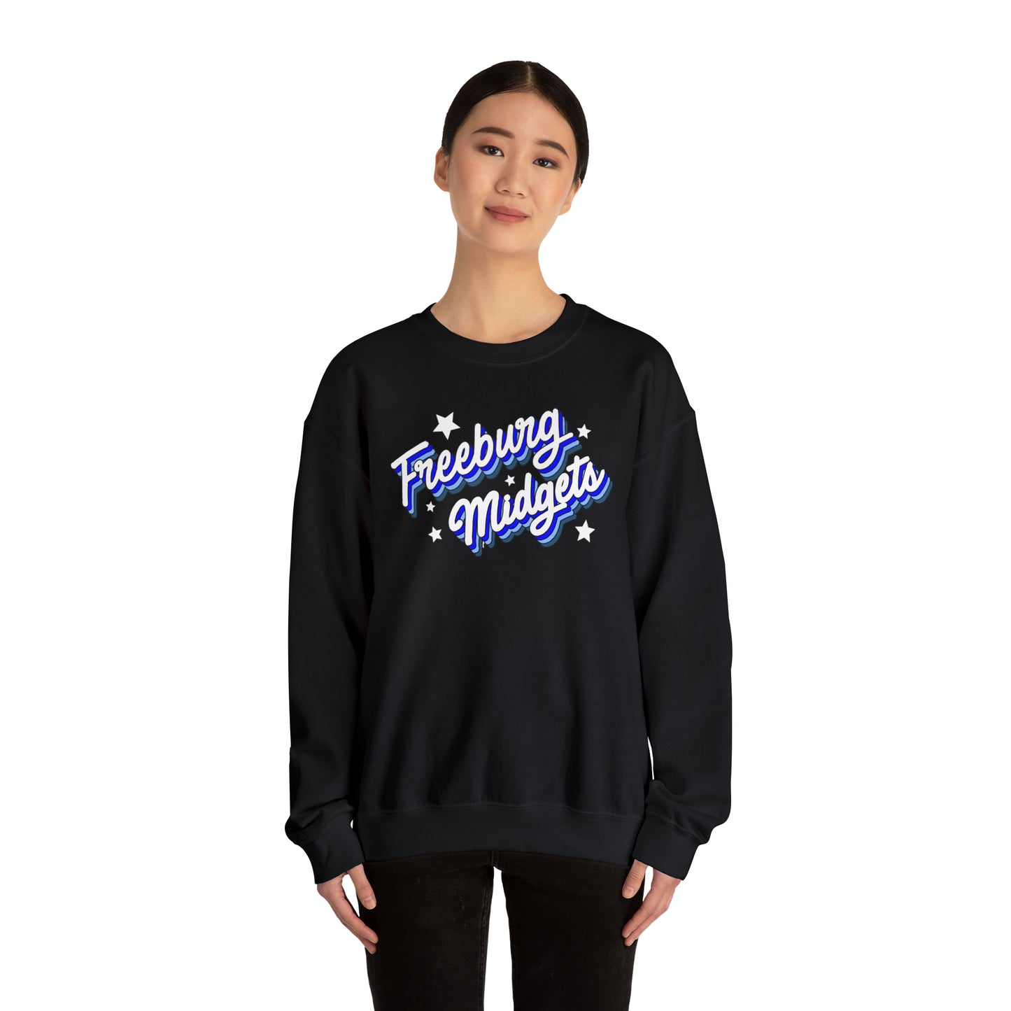 Retro Freeburg Midgets Unisex Heavy Blend™ Crewneck Sweatshirt
