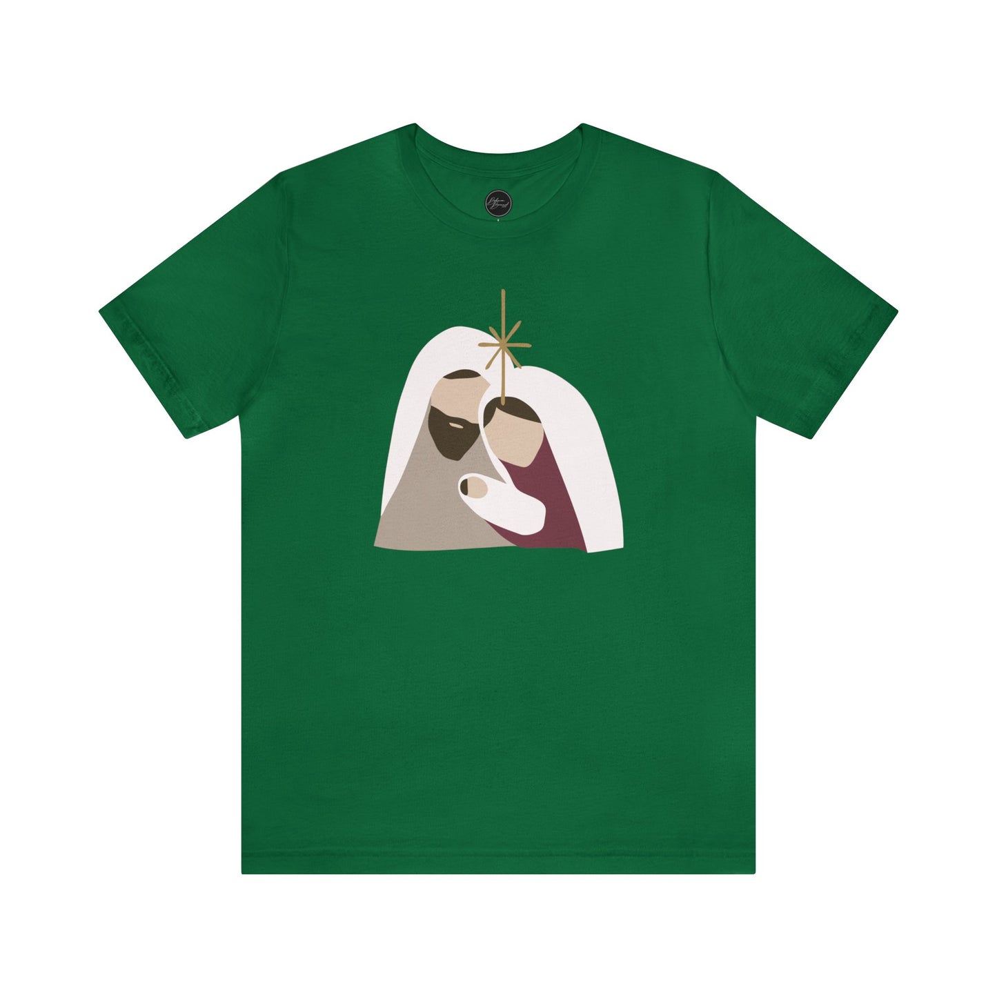 Holy Family Christmas Christian Bella Jersey Short Sleeve Tee (Unisex)