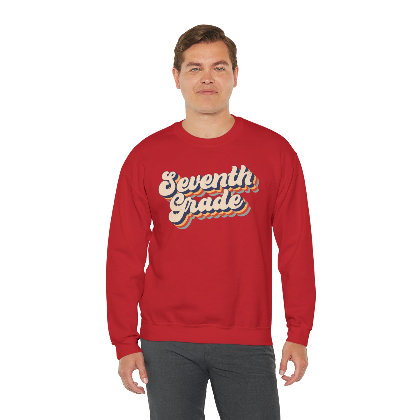 Retro Seventh Grade Unisex Heavy Blend™ Crewneck Sweatshirt