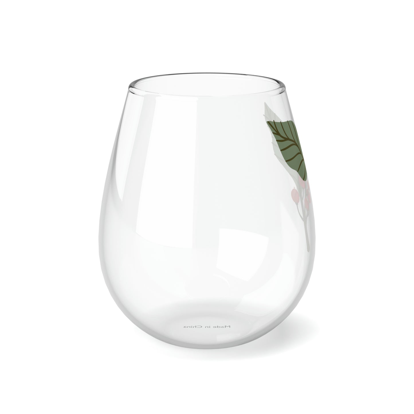 Classic Holly Stemless Wine/ Glass, 11.75oz