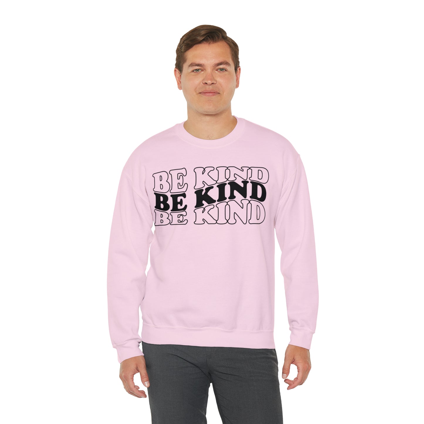 Be Kind Black Logo Unisex Heavy Blend™ Crewneck Sweatshirt
