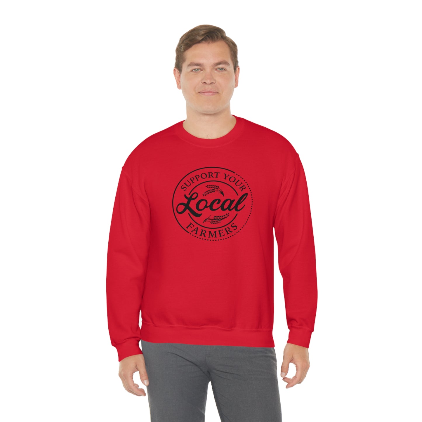 "Support Your Local Farmers" - Unisex Heavy Blend™ Crewneck Sweatshirt