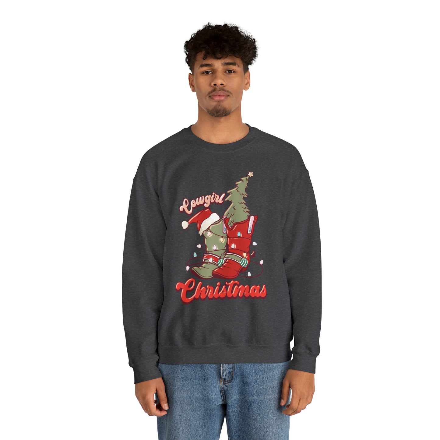 Cowgirl Christmas Unisex Heavy Blend™ Crewneck Sweatshirt